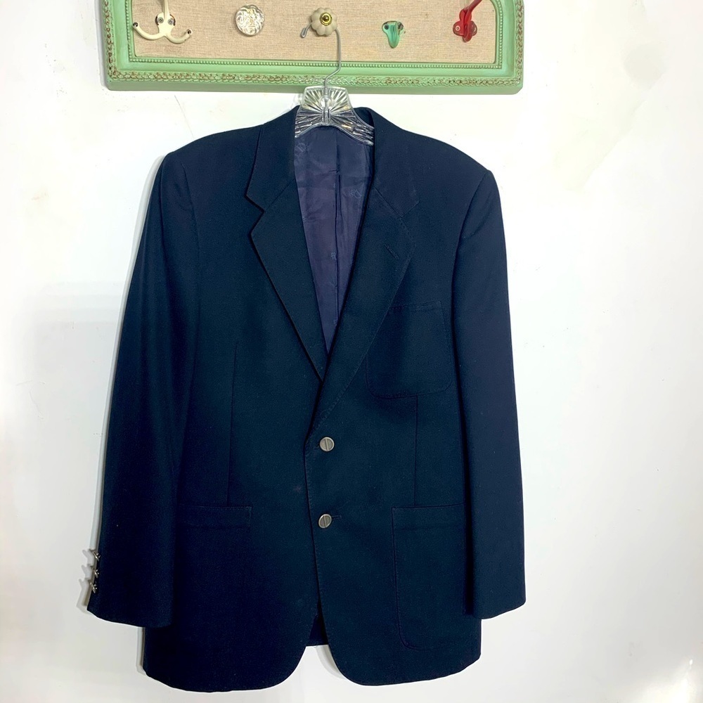 Vintage Christian Dior CD sports Coat blazer Navy blue  designer jacket men 40R